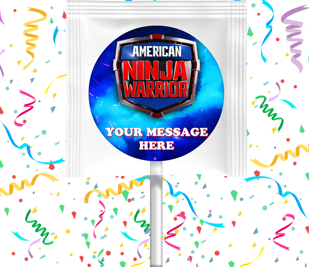 American Ninja Warrior Lollipops Party Favors Personalized Suckers 12 Pcs