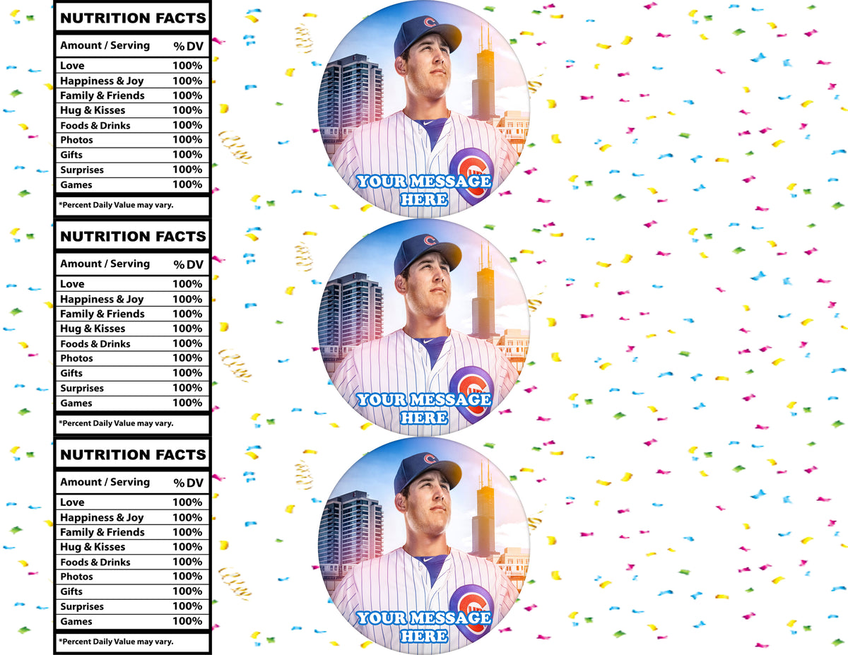 Anthony Rizzo Water Bottle Stickers 12 Pcs Labels Party Favors Supplies Decorations