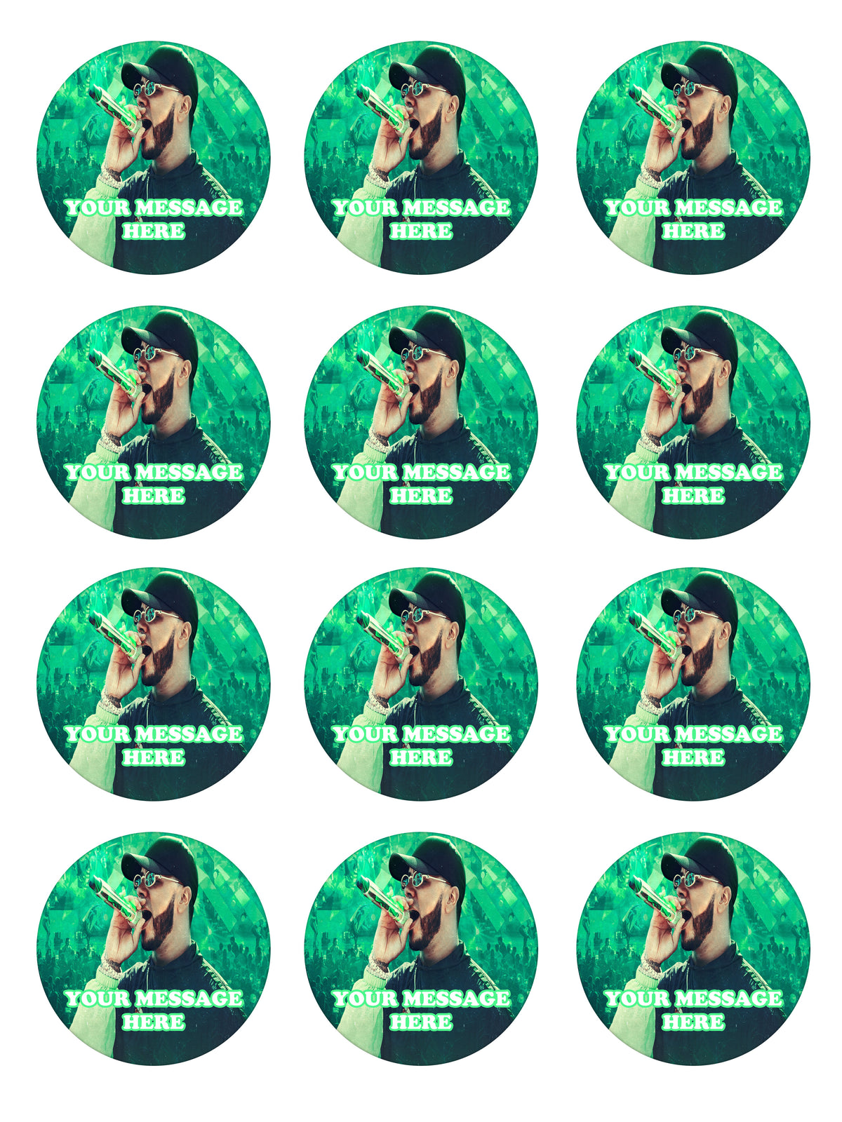 Anuel AA Party Favors Supplies Decorations Stickers 12 Pcs