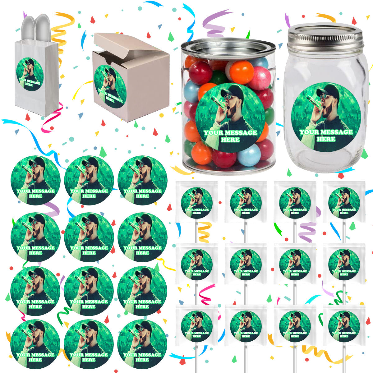 Anuel AA Party Favors Supplies Decorations Stickers 12 Pcs