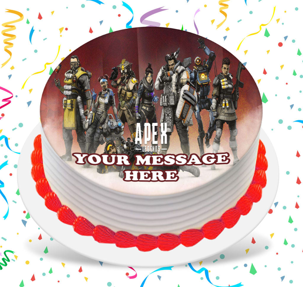 Apex Legends Edible Image Cake Topper Personalized Frosting Icing Sheet Custom Round