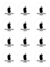 Apple Party Favors Supplies Decorations Stickers 12 Pcs