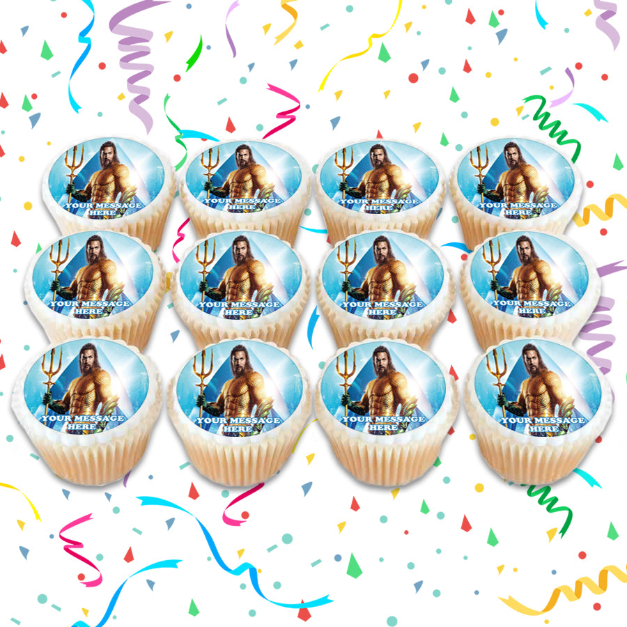 Aquaman Edible Cupcake Toppers (12 Images) Cake Image Icing Sugar Sheet