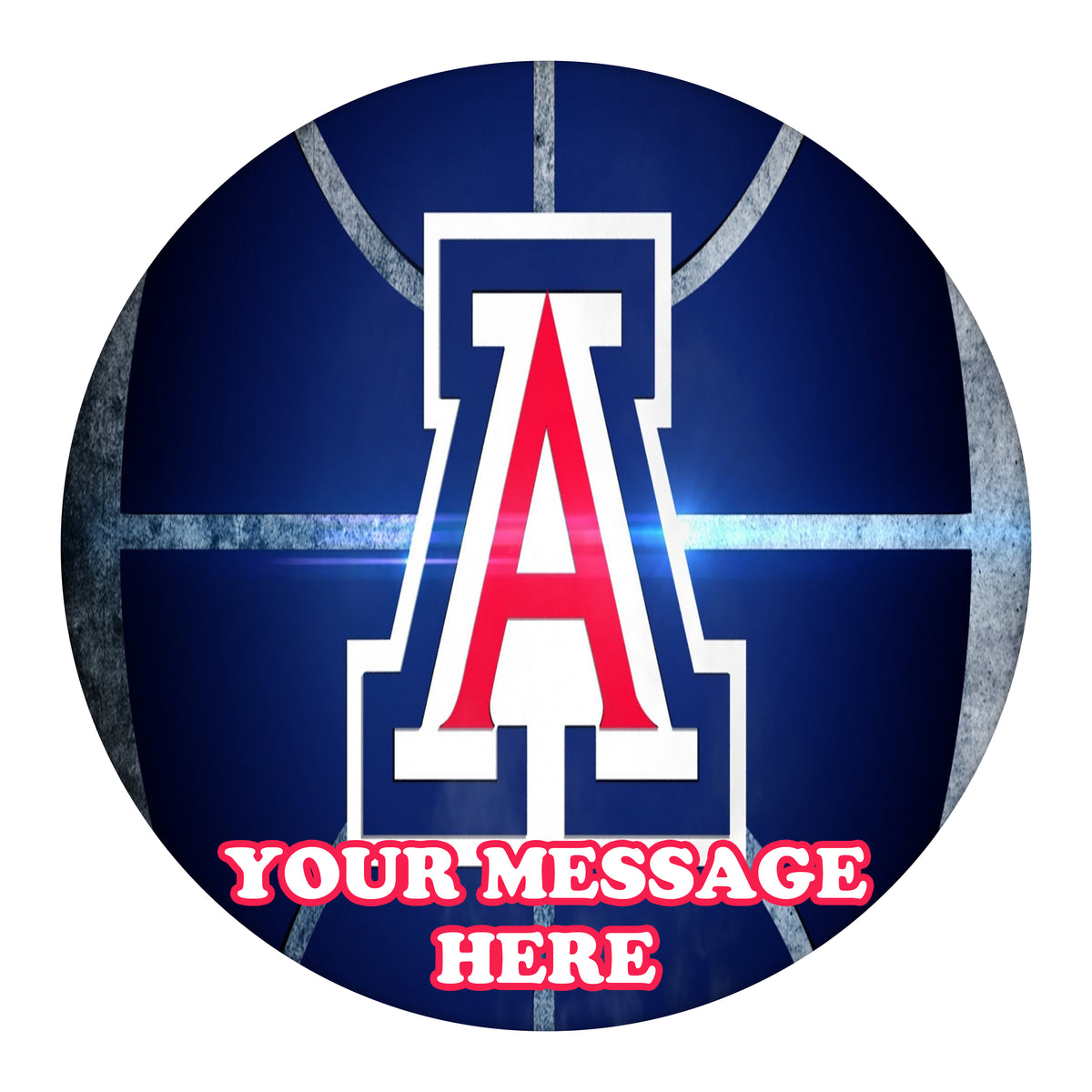 Arizona Wildcats Edible Image Cake Topper Personalized Birthday Sheet Custom Frosting Round Circle