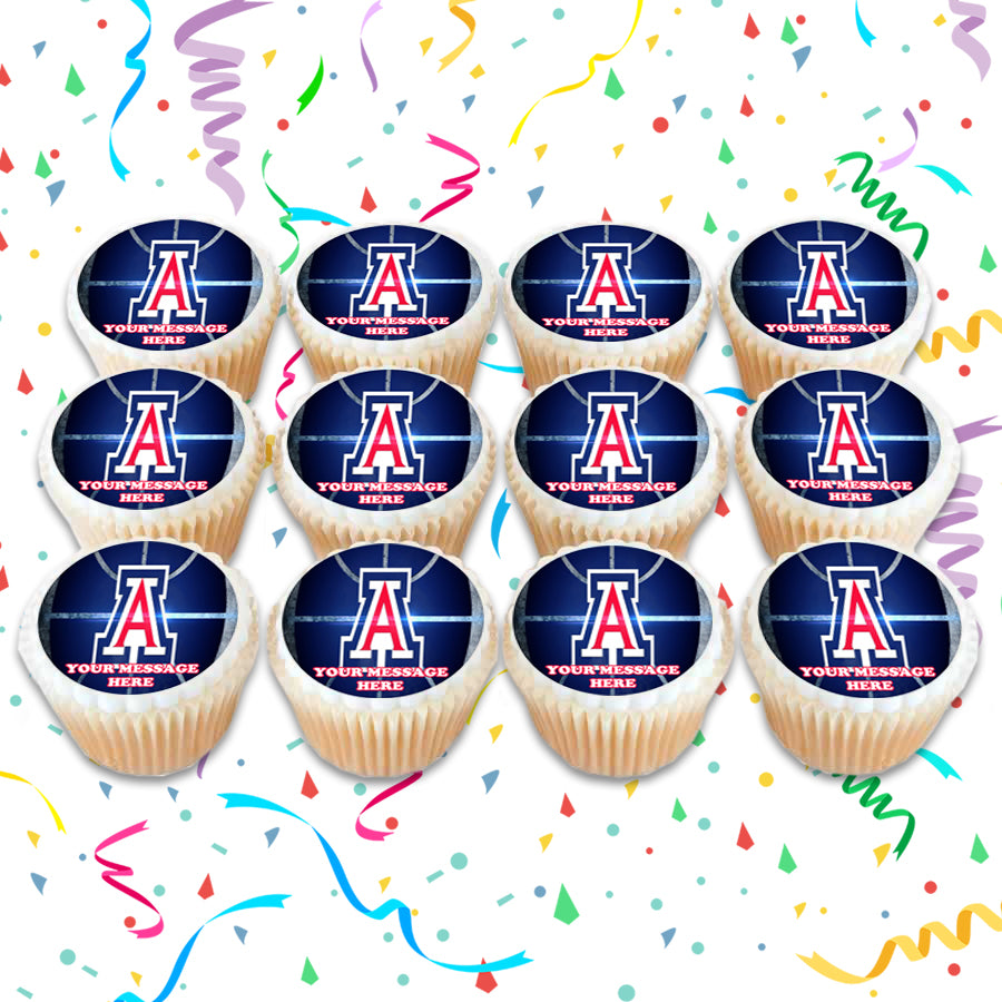 Arizona Wildcats Edible Cupcake Toppers (12 Images) Cake Image Icing Sugar Sheet