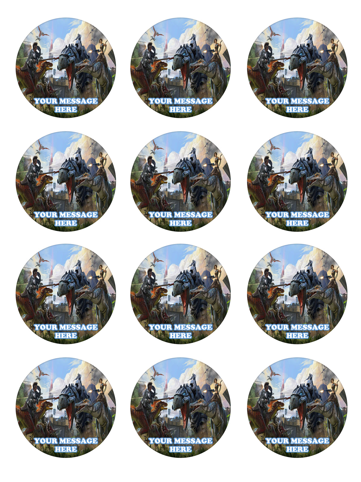 Ark Survival Evolved Party Favors Supplies Decorations Stickers 12 Pcs