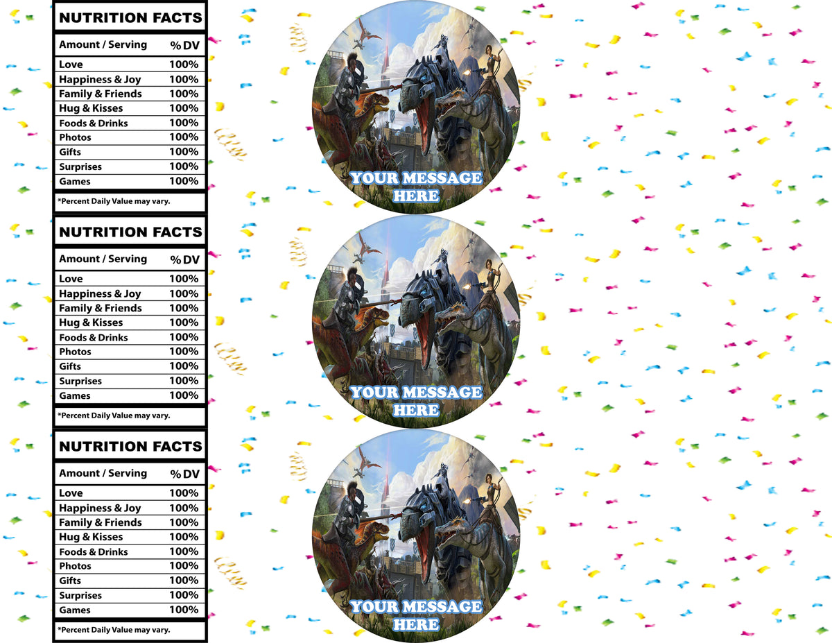 Ark Survival Evolved Water Bottle Stickers 12 Pcs Labels Party Favors Supplies Decorations