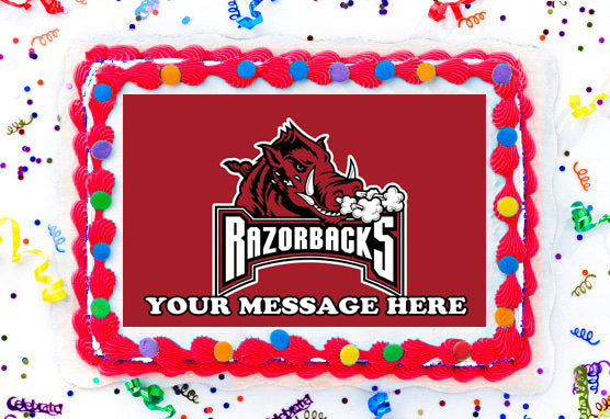 Arkansas Razorbacks Edible Image Cake Topper Personalized Frosting Icing Sheet Custom