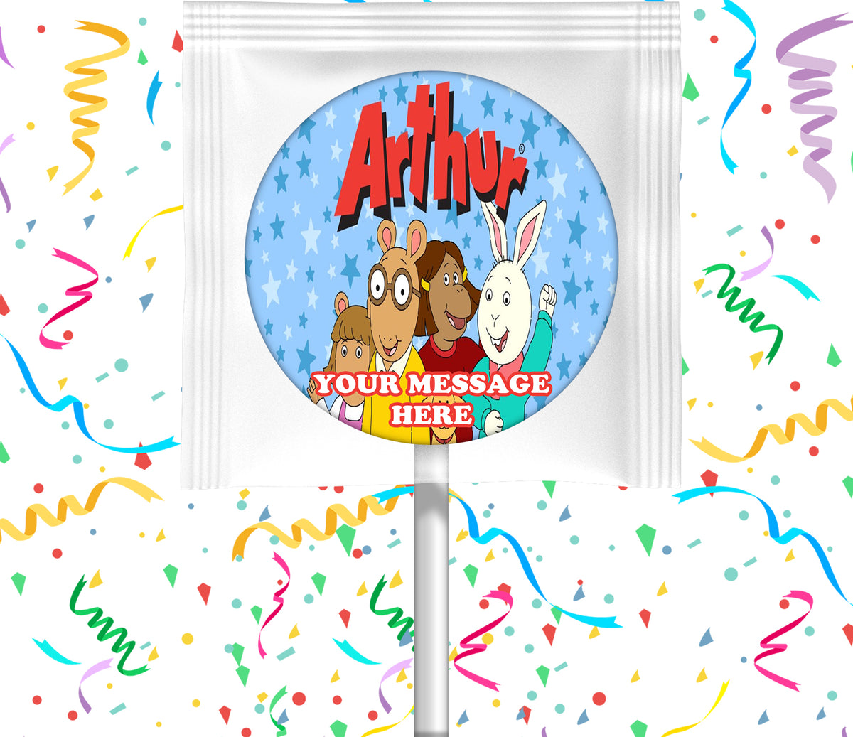 Arthur Lollipops Party Favors Personalized Suckers 12 Pcs