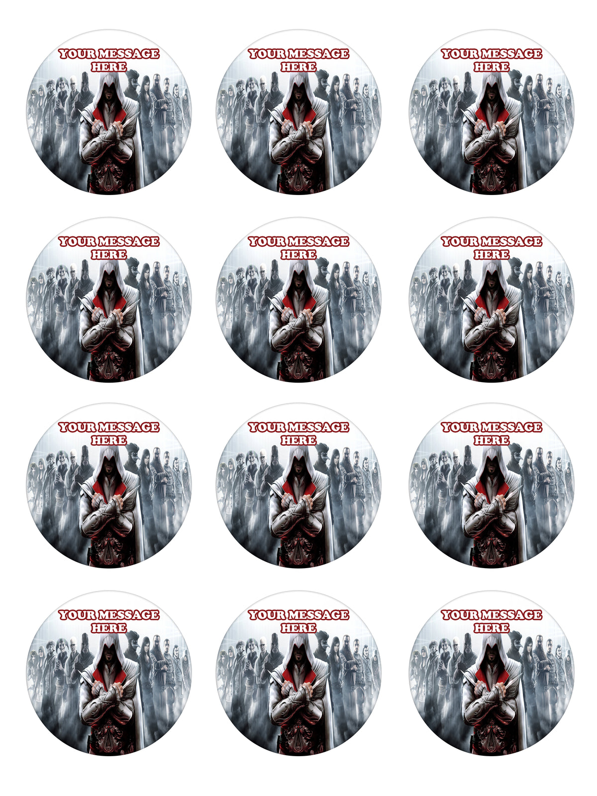 Assassin's Creed Party Favors Supplies Decorations Stickers 12 Pcs