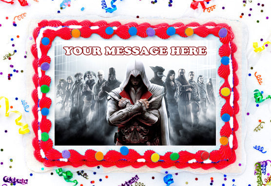 Amazon.com: Assassin's Creed Cake Topper Edible Image Personalized Cupcakes  Frosting Sugar Sheet (11