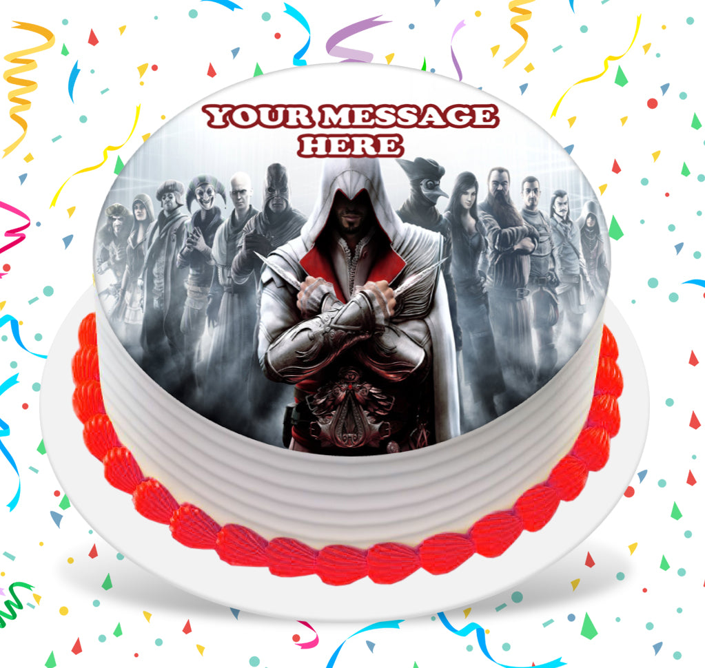 Assassin's Creed Edible Birthday Cake Topper