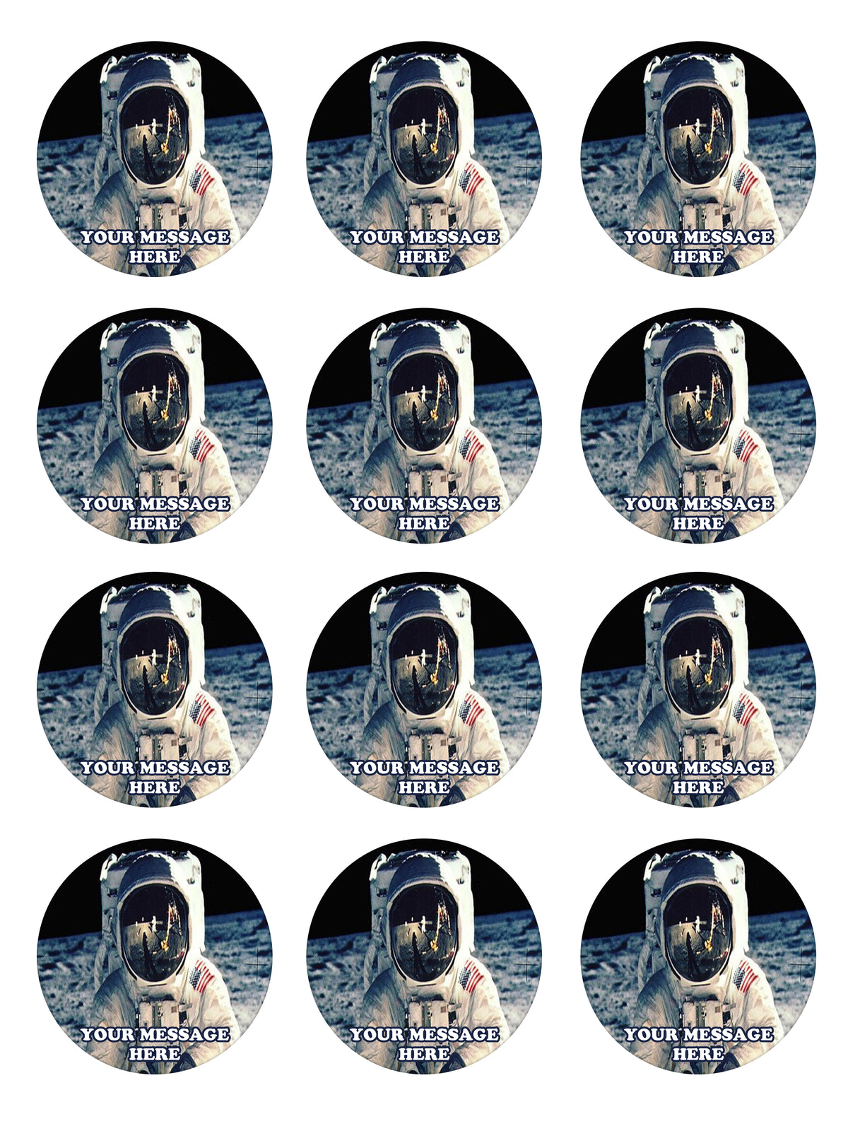 Astronaut Party Favors Supplies Decorations Stickers 12 Pcs