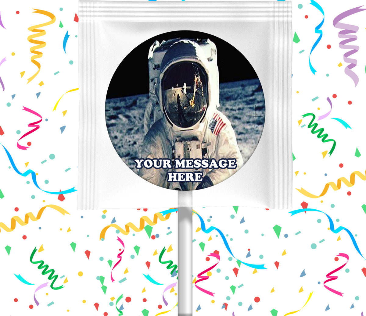 Astronaut Lollipops Party Favors Personalized Suckers 12 Pcs