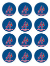 Atlanta Braves Party Favors Supplies Decorations Stickers 12 Pcs