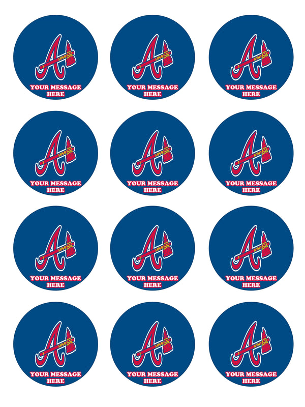 Atlanta Braves Party Favors Supplies Decorations Stickers 12 Pcs