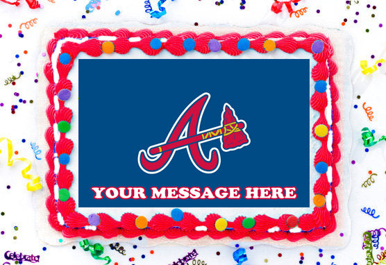 Atlanta Braves Edible Image Cake Topper Personalized Frosting Icing Sheet Custom