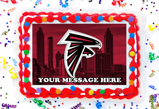 Atlanta Falcons Edible Image Cake Topper Personalized Frosting Icing Sheet Custom