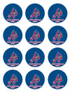 Atlanta Braves Edible Cupcake Toppers (12 Images) Cake Image Icing Sugar Sheet
