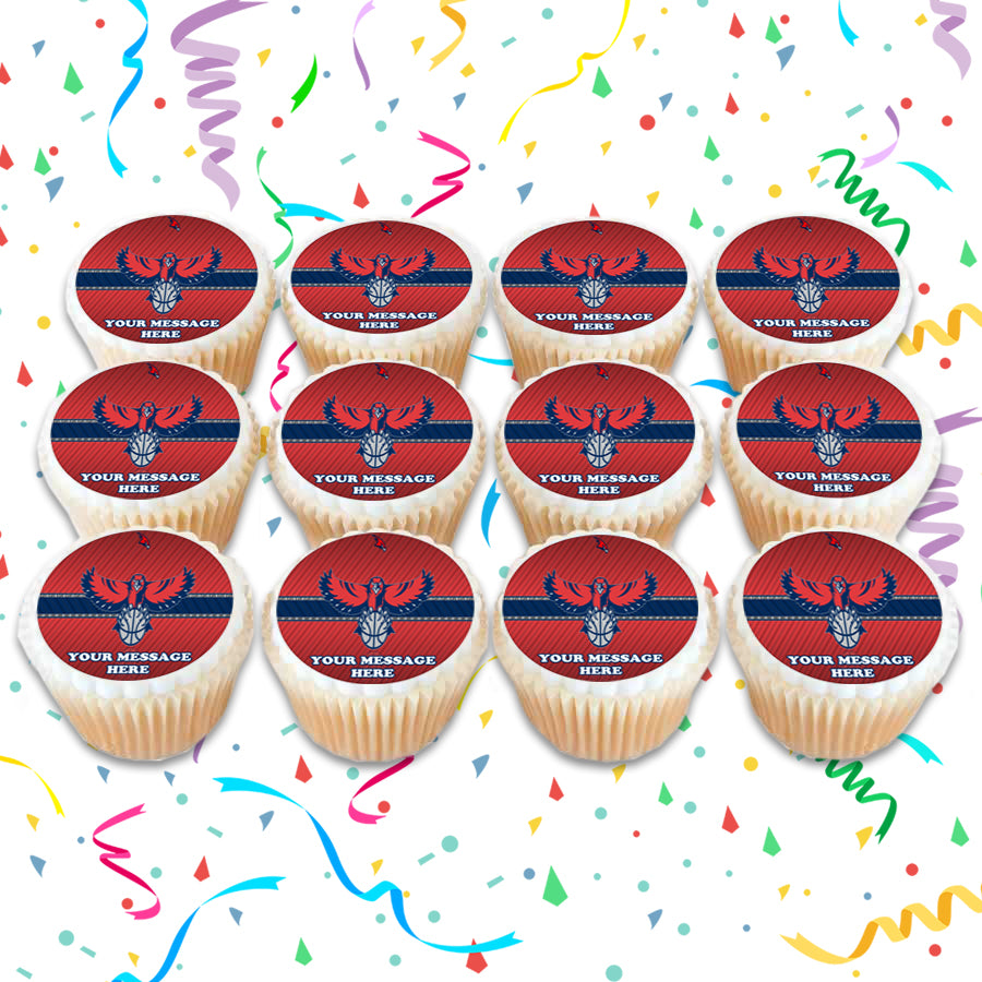 Atlanta Hawks Edible Cupcake Toppers (12 Images) Cake Image Icing Sugar Sheet