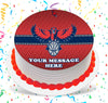 Atlanta Hawks Edible Image Cake Topper Personalized Birthday Sheet Custom Frosting Round Circle