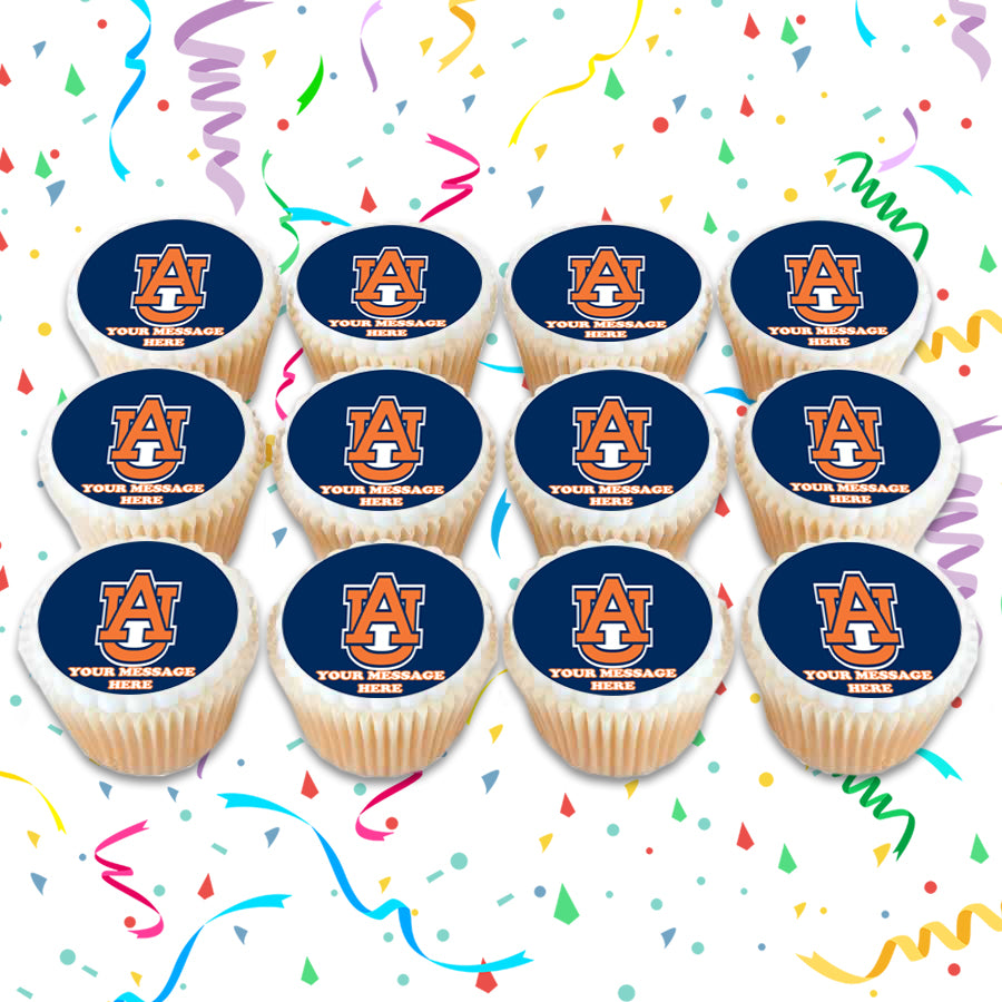 Auburn University Edible Cupcake Toppers (12 Images) Cake Image Icing Sugar Sheet