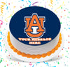 Auburn University Edible Image Cake Topper Personalized Birthday Sheet Custom Frosting Round Circle