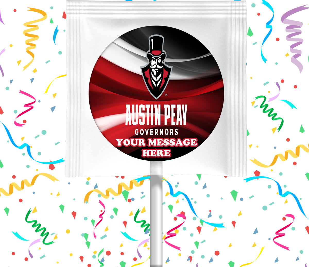 Austin Peay Governors Lollipops Party Favors Personalized Suckers 12 Pcs