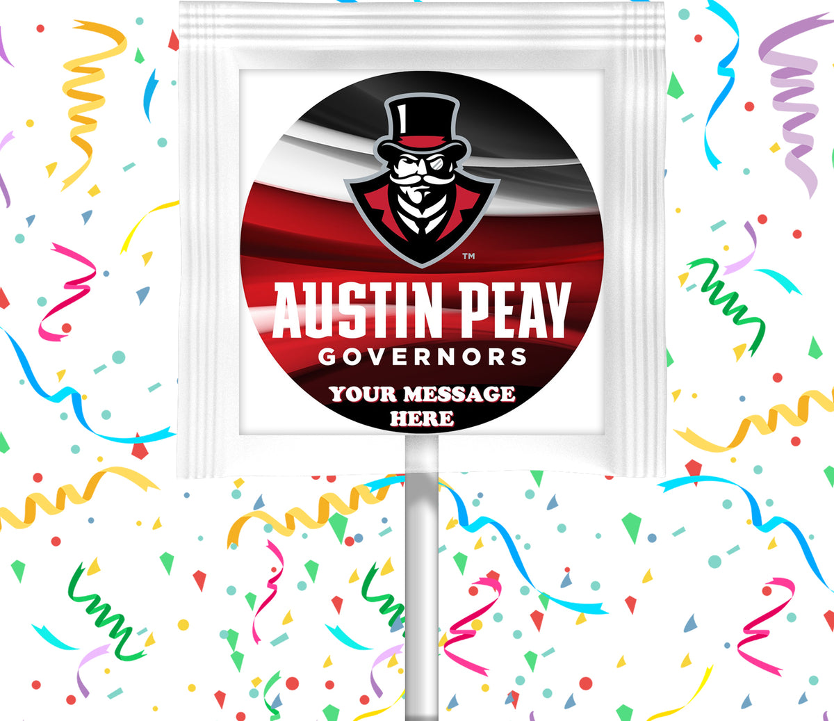 Austin Peay Governors Lollipops Party Favors Personalized Suckers 12 Pcs