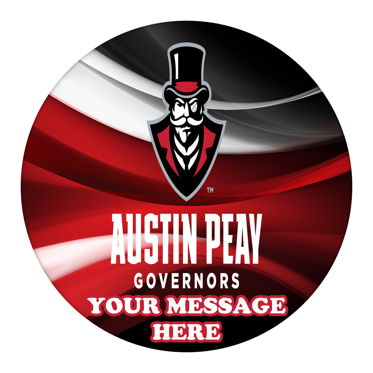 Austin Peay Governors Edible Image Cake Topper Personalized Birthday Sheet Custom Frosting Round Circle