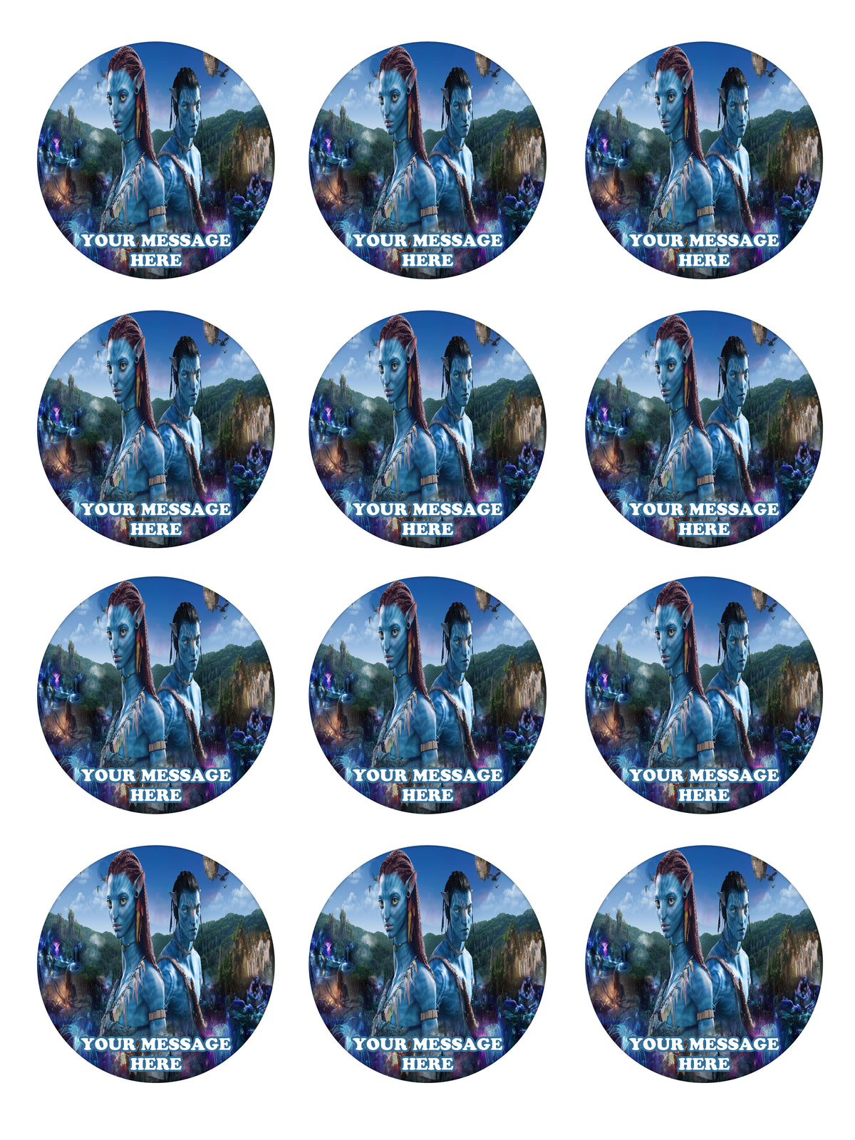 Avatar Party Favors Supplies Decorations Stickers 12 Pcs