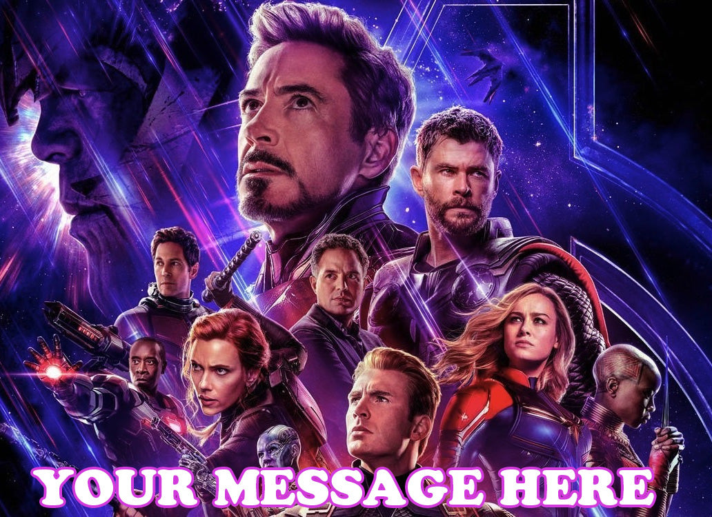 Avengers Endgame Edible Image Cake Topper Personalized Birthday Sheet Decoration Custom Party Frosting Transfer Fondant