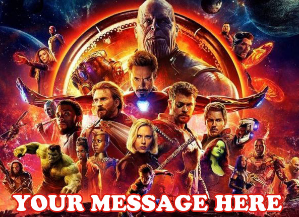 Avengers Infinity War Edible Image Cake Topper Personalized Birthday Sheet Decoration Custom Party Frosting Transfer Fondant