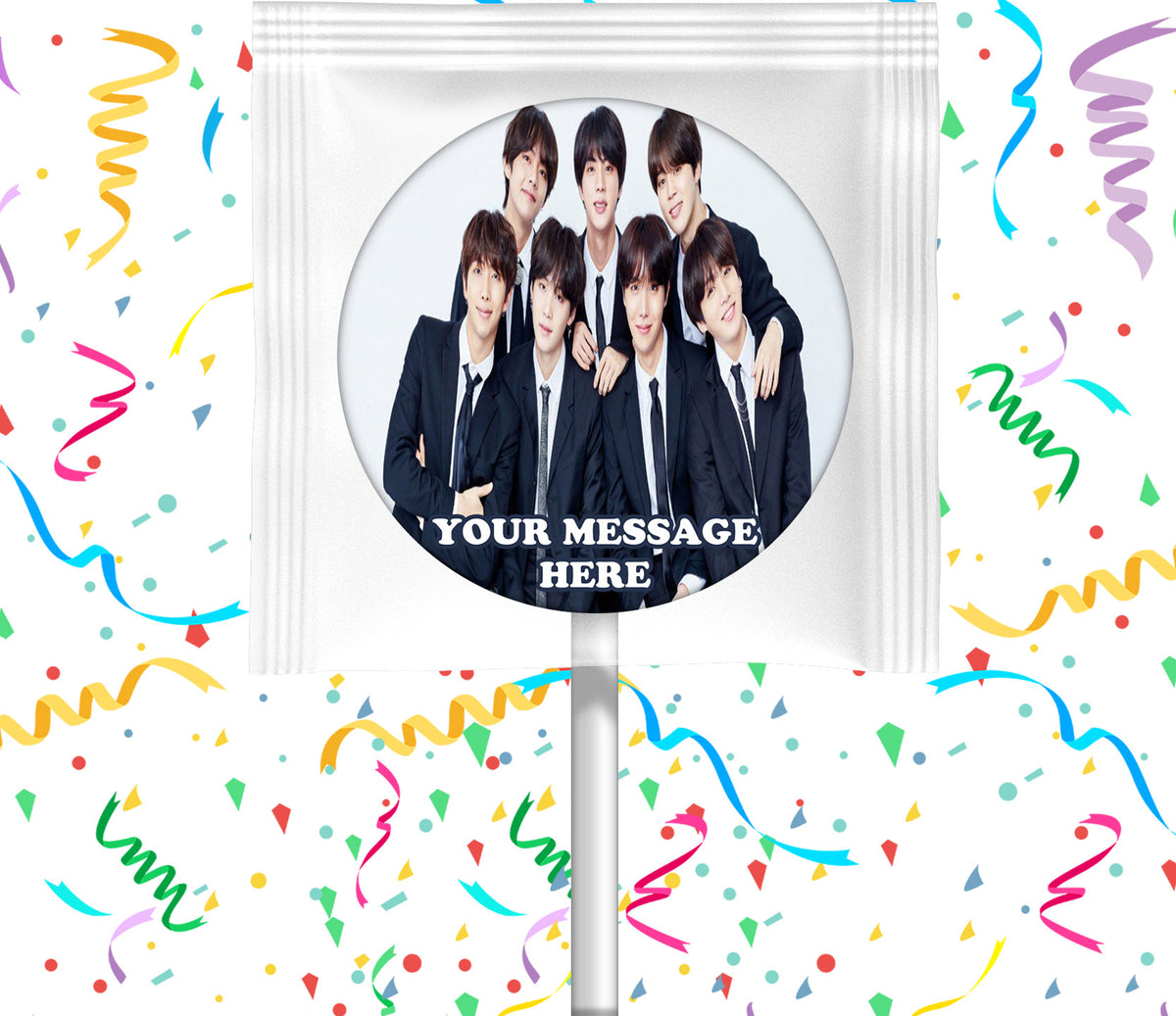 BTS Lollipops Party Favors Personalized Suckers 12 Pcs