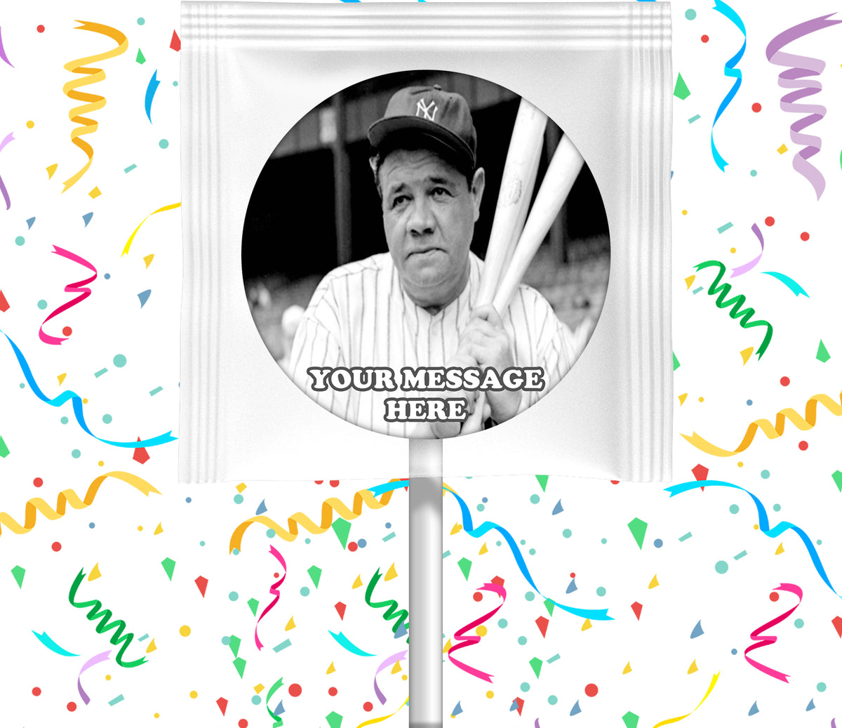 Babe Ruth Lollipops Party Favors Personalized Suckers 12 Pcs