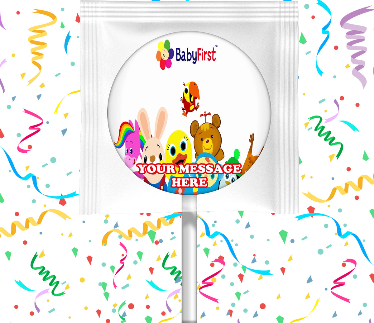 BabyFirst Lollipops Party Favors Personalized Suckers 12 Pcs