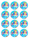 Baby Shark Party Favors Supplies Decorations Stickers 12 Pcs