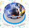 Back To The Future Edible Image Cake Topper Personalized Birthday Sheet Custom Frosting Round Circle