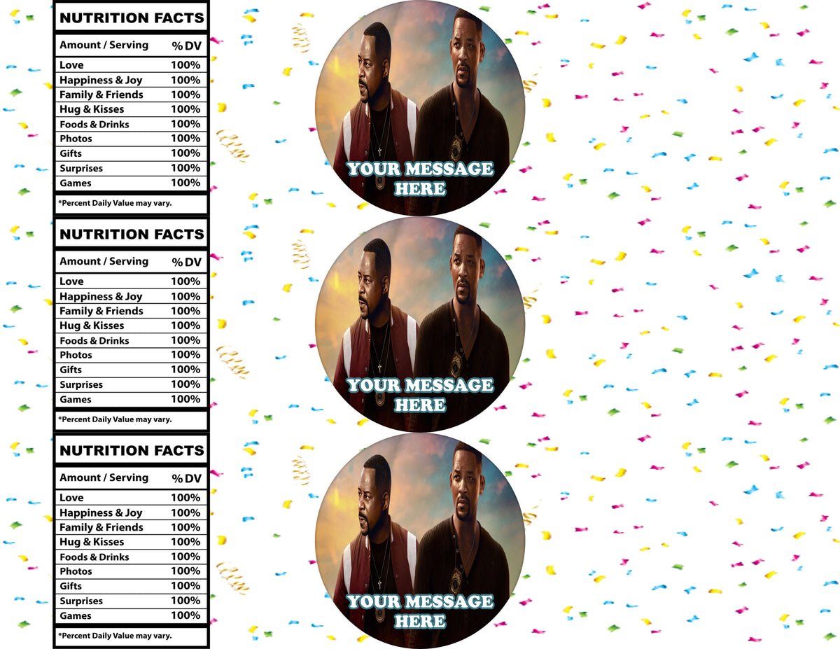 Bad Boys For Life Water Bottle Stickers 12 Pcs Labels Party Favors Supplies Decorations