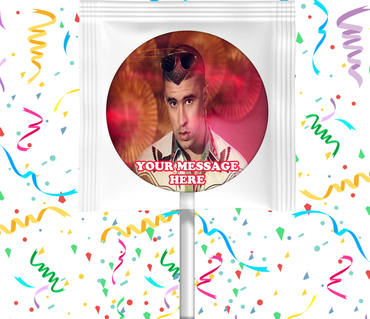 Bad Bunny Lollipops Party Favors Personalized Suckers 12 Pcs