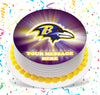 Baltimore Ravens Edible Image Cake Topper Personalized Birthday Sheet Custom Frosting Round Circle