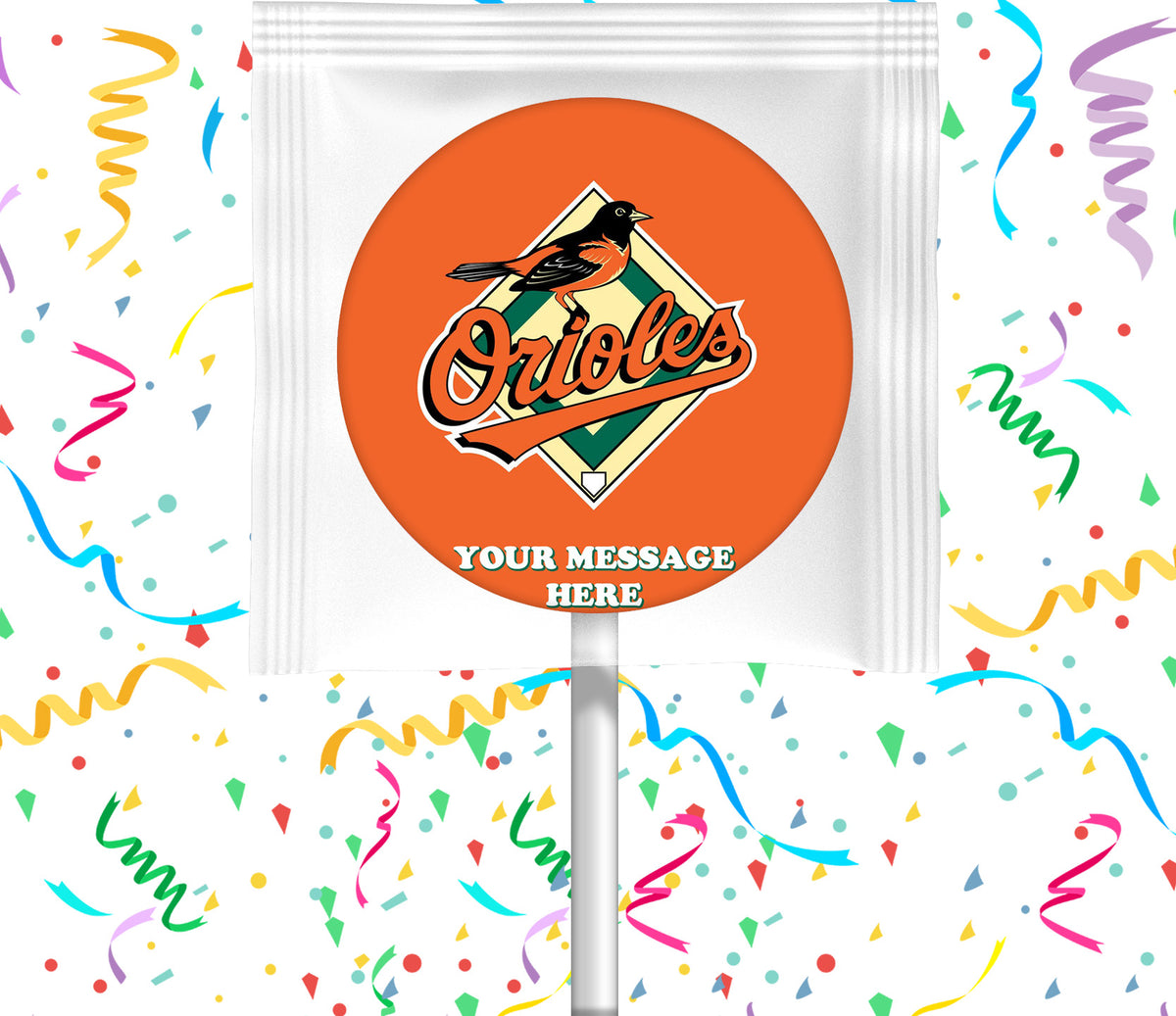 Baltimore Orioles Lollipops Party Favors Personalized Suckers 12 Pcs