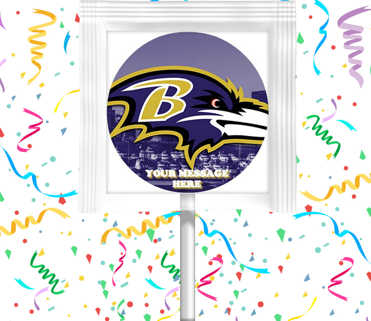 Baltimore Ravens Lollipops Party Favors Personalized Suckers 12 Pcs