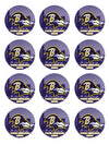 Baltimore Ravens Edible Cupcake Toppers (12 Images) Cake Image Icing Sugar Sheet