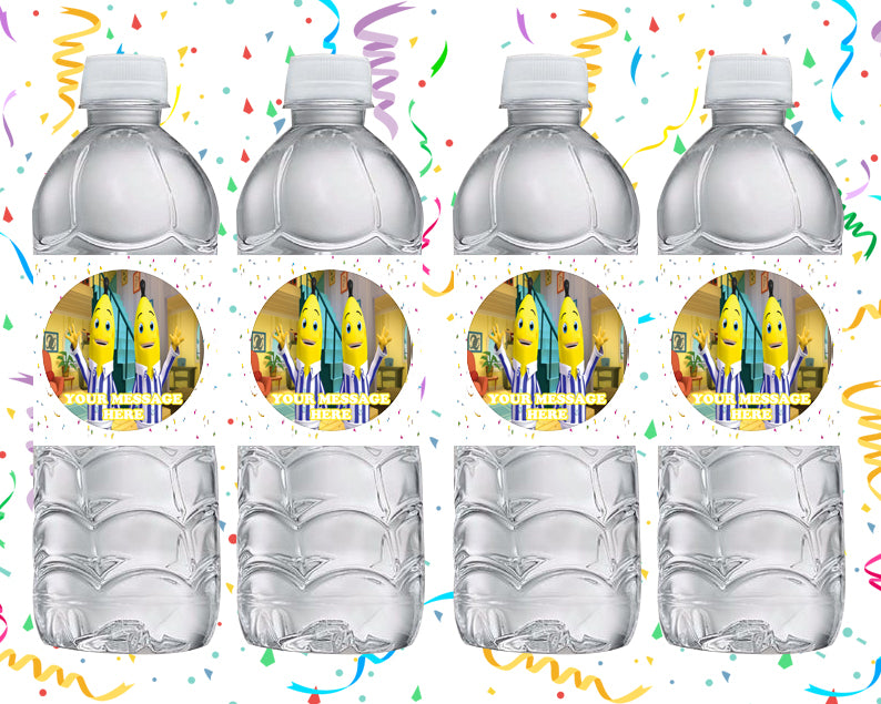 Bananas In Pyjamas Water Bottle Stickers 12 Pcs Labels Party Favors Supplies Decorations