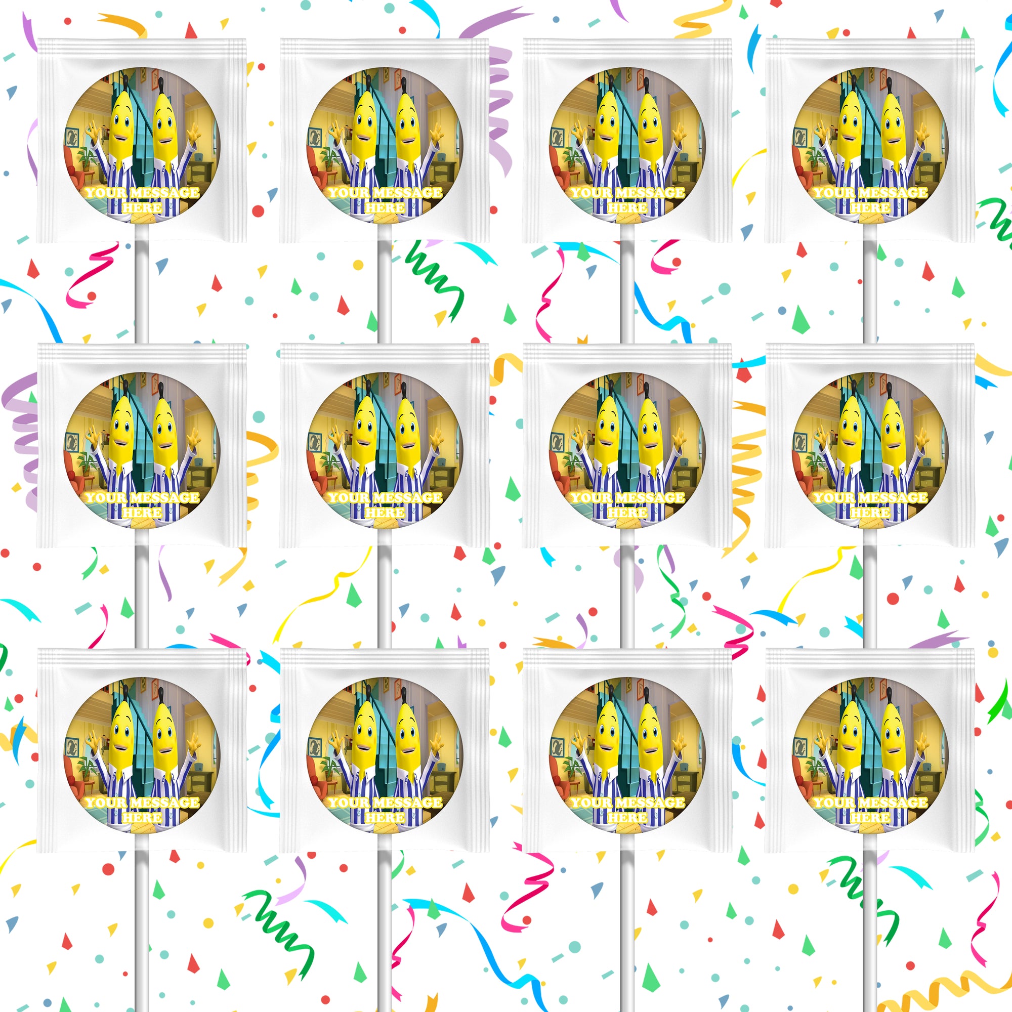 Bananas In Pyjamas Lollipops Party Favors Personalized Suckers 12 Pcs