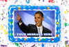 Barack Obama Edible Image Cake Topper Personalized Birthday Sheet Decoration Custom Party Frosting Transfer Fondant