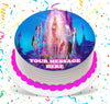 Barbie Mermaid Edible Image Cake Topper Personalized Birthday Sheet Custom Frosting Round Circle