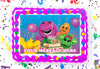Barney Edible Image Cake Topper Personalized Birthday Sheet Decoration Custom Party Frosting Transfer Fondant