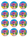 Barney Edible Cupcake Toppers (12 Images) Cake Image Icing Sugar Sheet